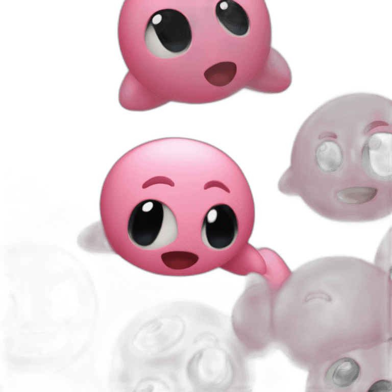 kirby con una cicatriz en el ojo derecho emoji