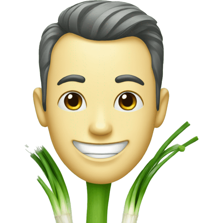 Happy green Onions emoji