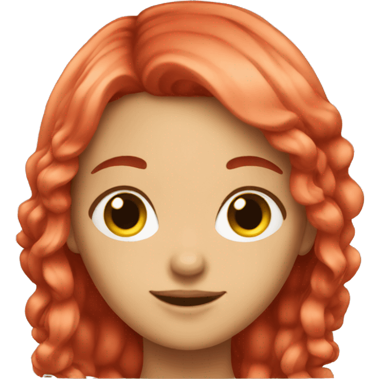 Girl hair red emoji