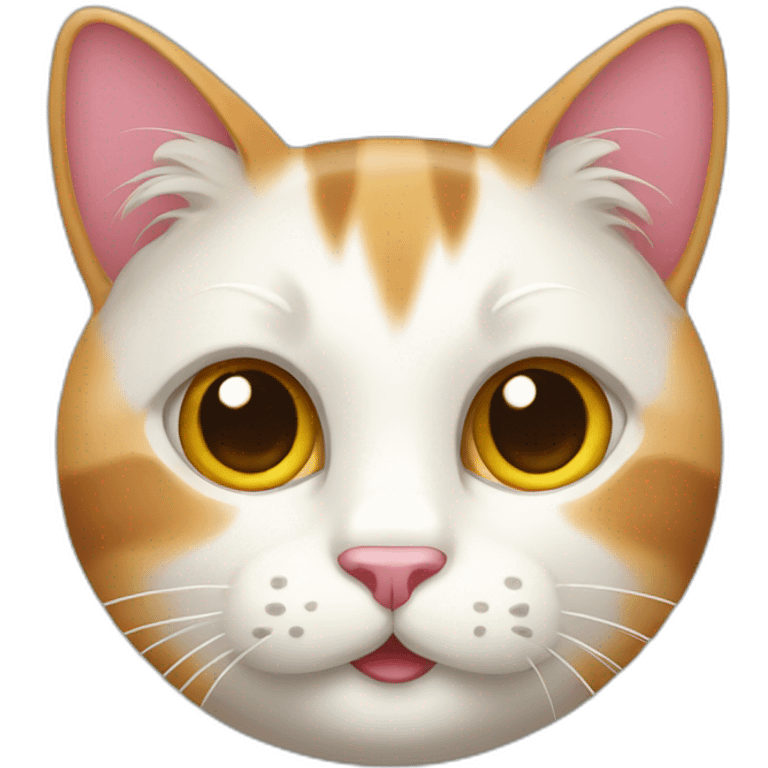 three color cat emoji