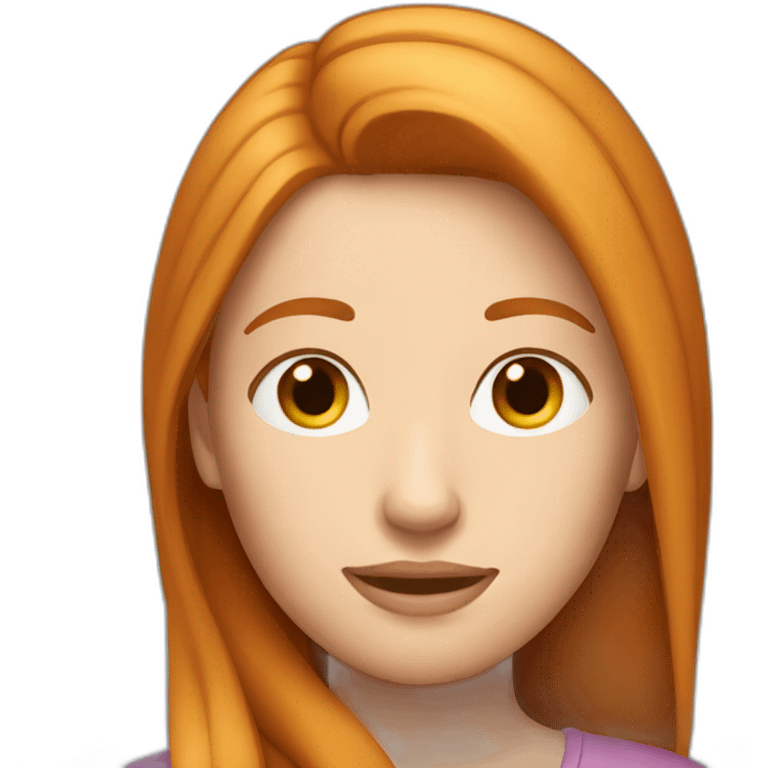 pretty-woman-with-long straigh ginger hair emoji