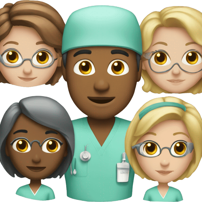 Surgeon + 2 girls emoji