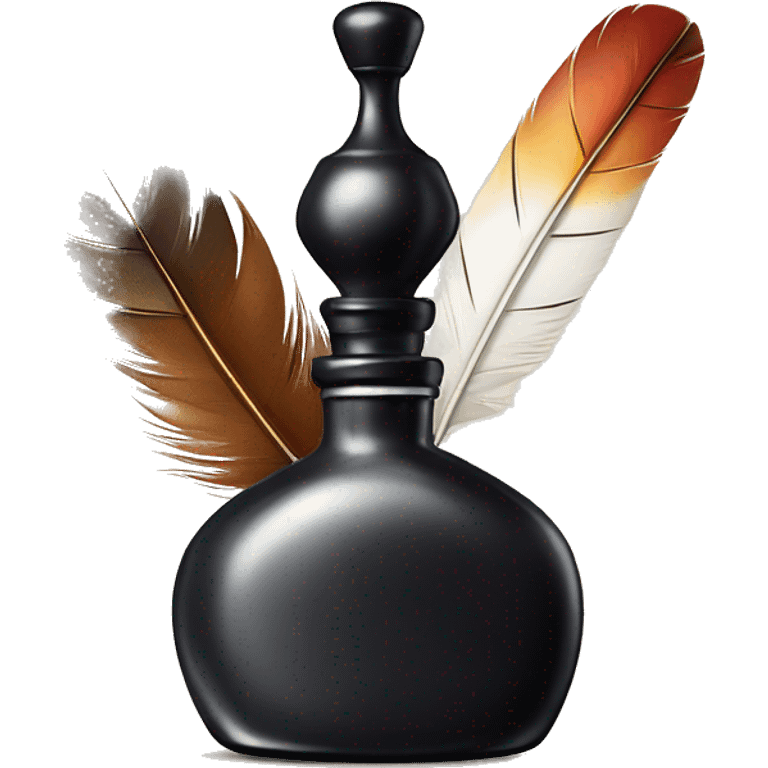 a feather quill and ink bottle emoji