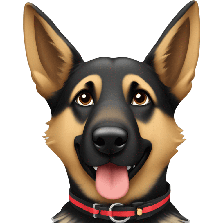 Belgian German shepherd dog with a collar that says “London” emoji