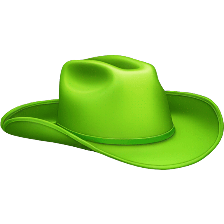 Lime green cowboy hat emoji