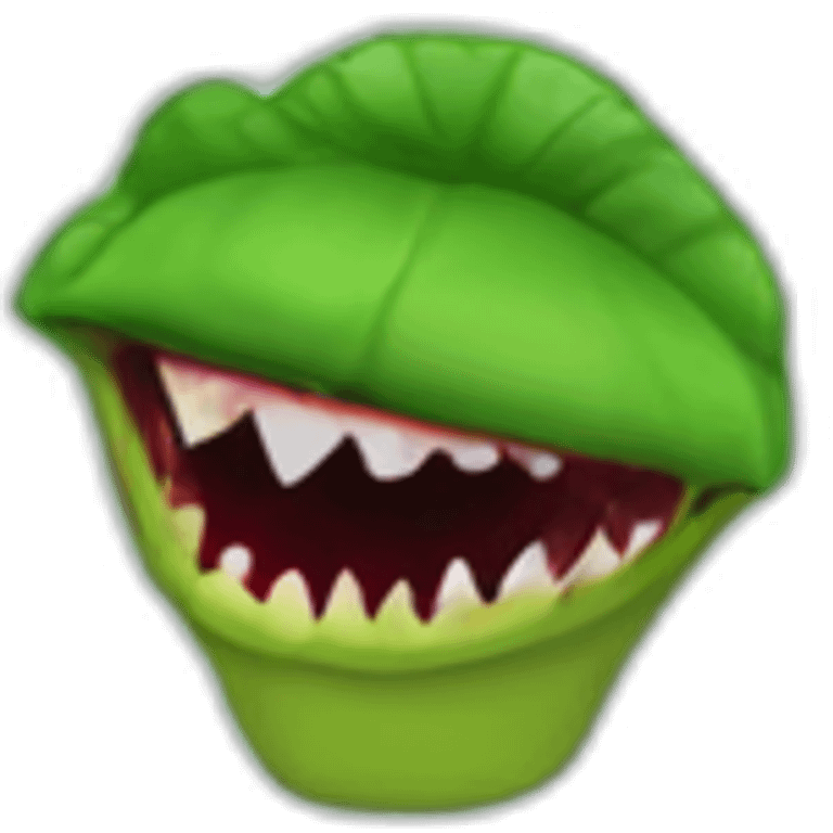 Little shop of horrors Venus flytrap emoji