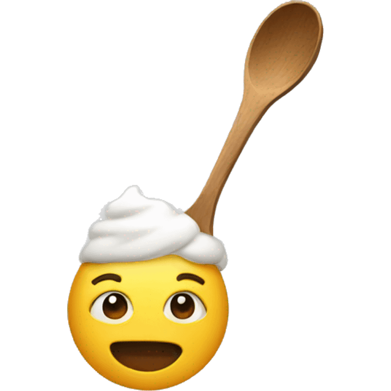 emoji holding spoon  emoji