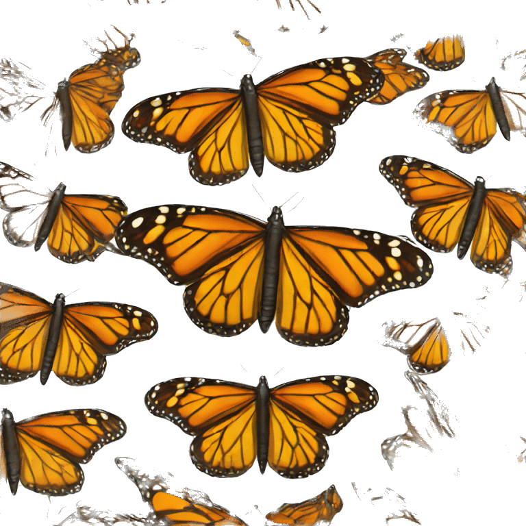 Monarch butterfly emoji