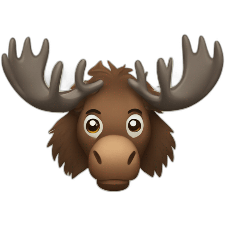 Angry moose emoji