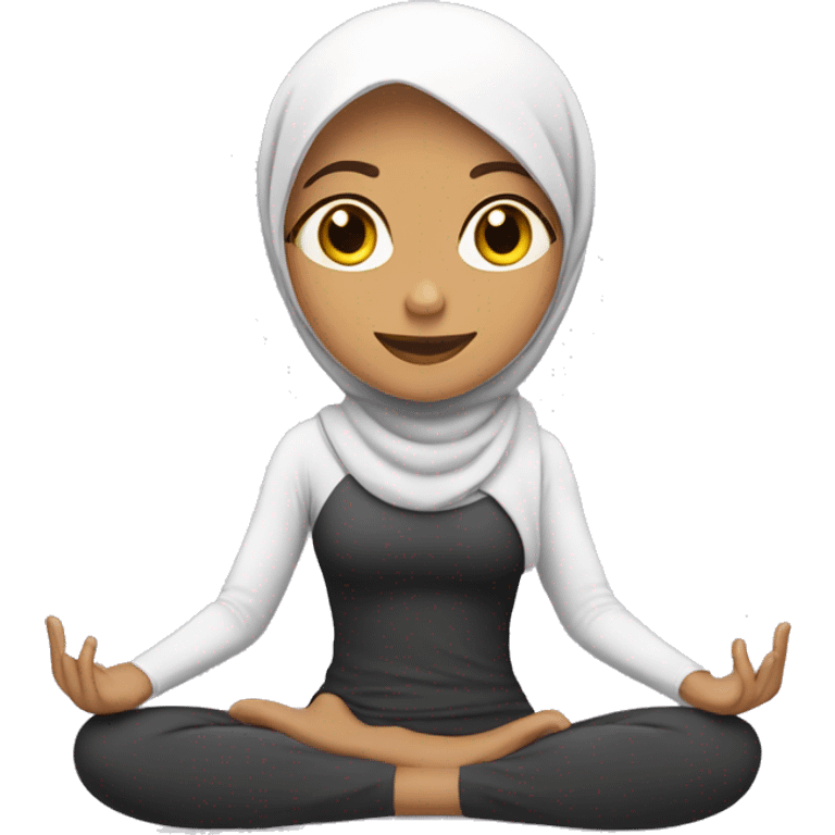 Hijabi-girl-doing-pilates-exercise emoji