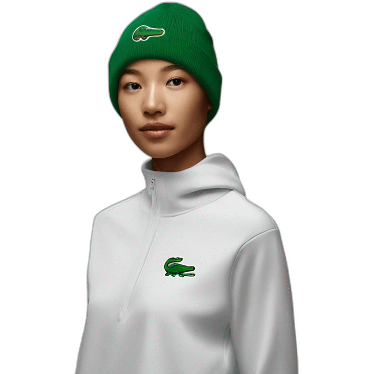 Friends lacoste beanie with lacoste emoji