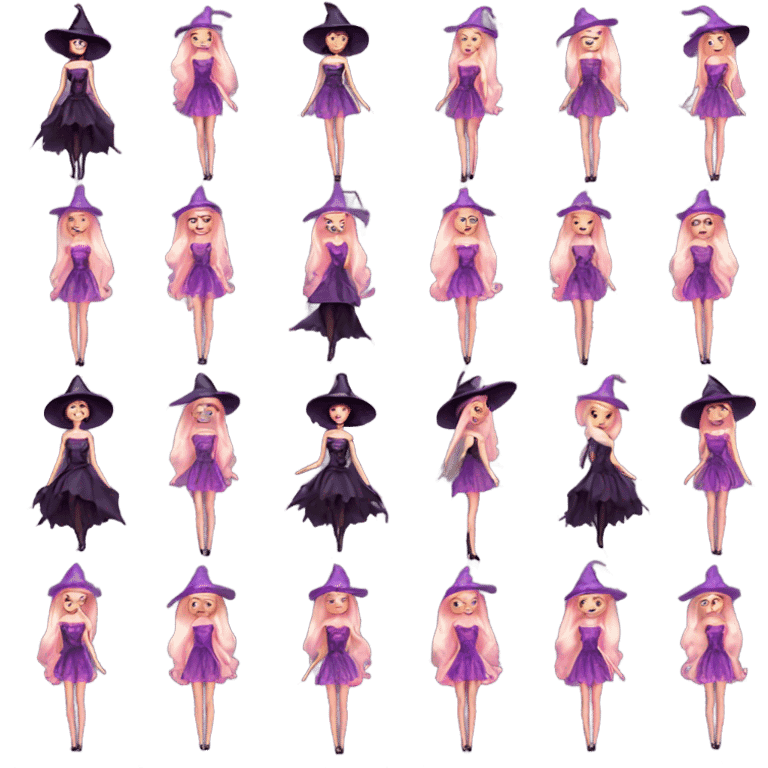 Barbie witch full body pale emoji