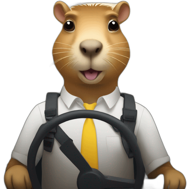 capybara works in taxi support service emoji