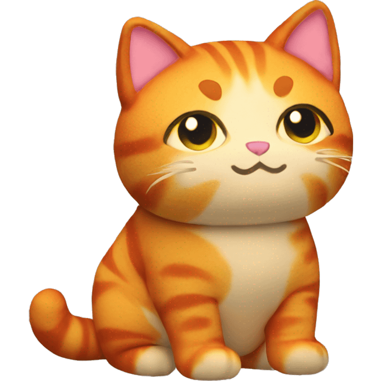 Ginger cat fat plushie  emoji