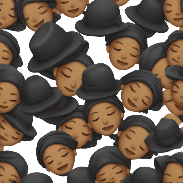 Black girl sleeping with hat on emoji