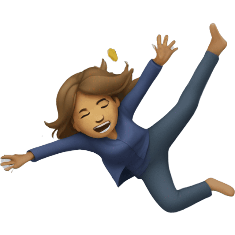 Lady falling down on the ground emoji