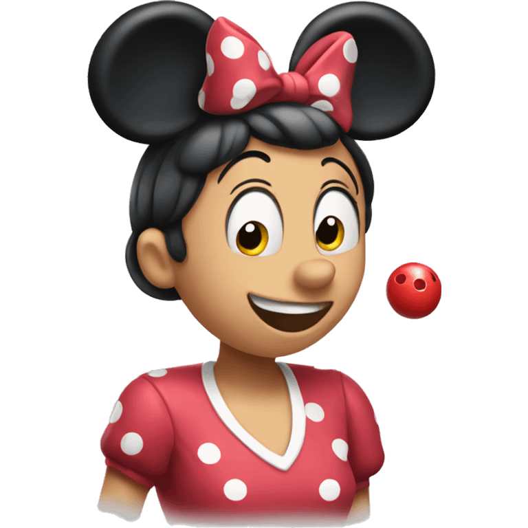 Minnie Mouse bowling  emoji