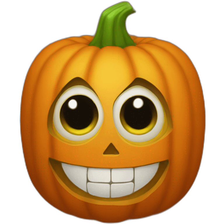 Pumpkin head redemon eyes red emoji