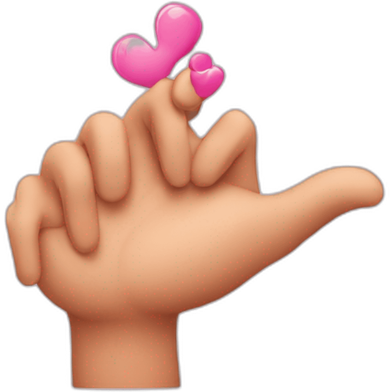 coeur avec ses mains emoji