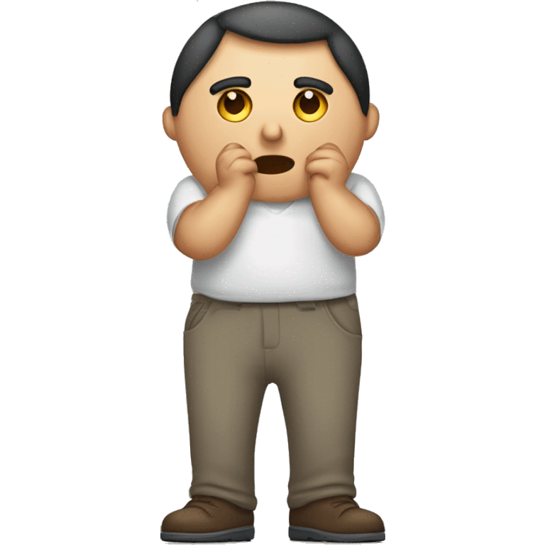 pantalón personificado triste con esposas en las manos emoji