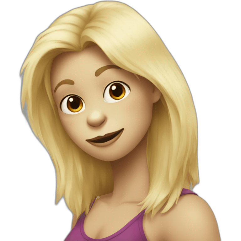 Gorilla with  blonde girl emoji