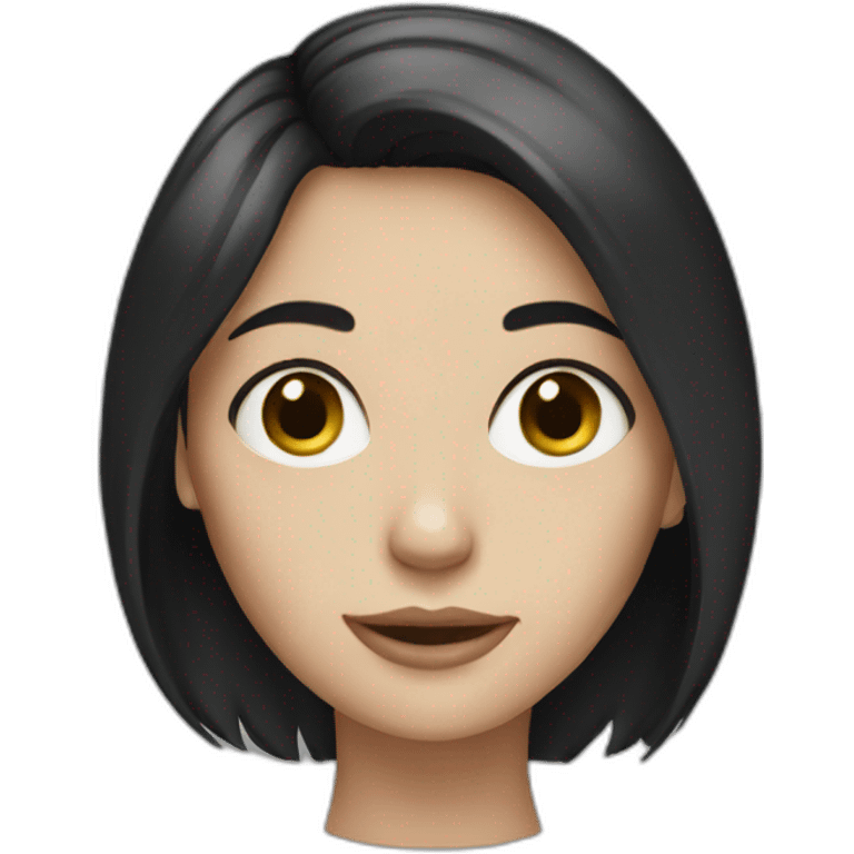 black-haired white girl emoji