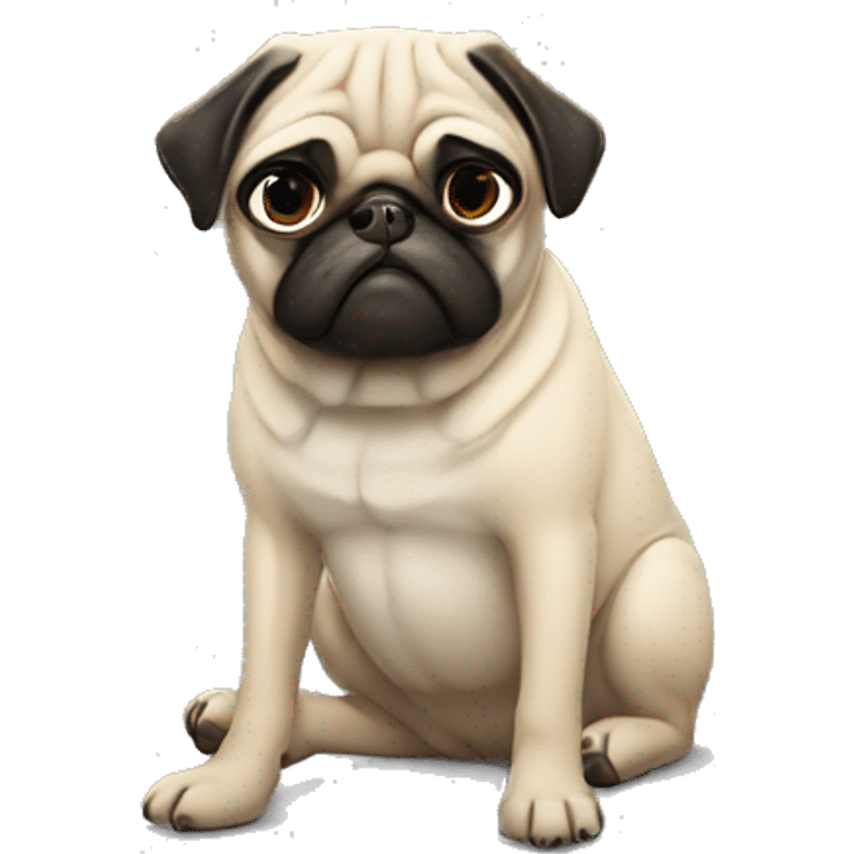 Sad pug emoji