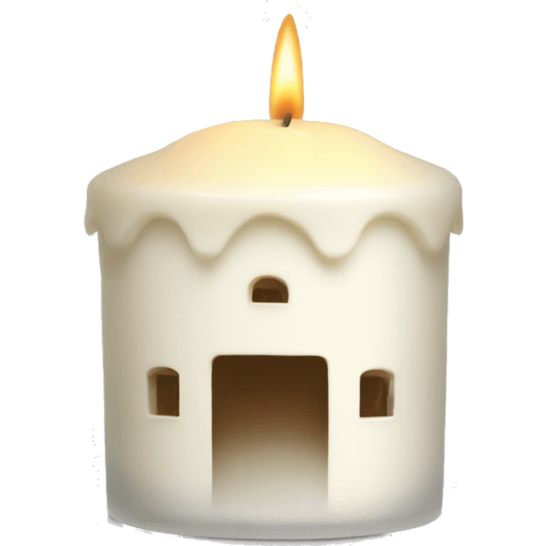 White barn vanilla candle  emoji