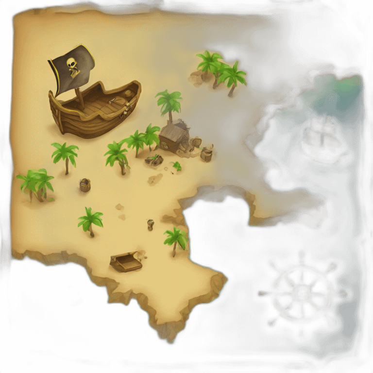 pirate map emoji