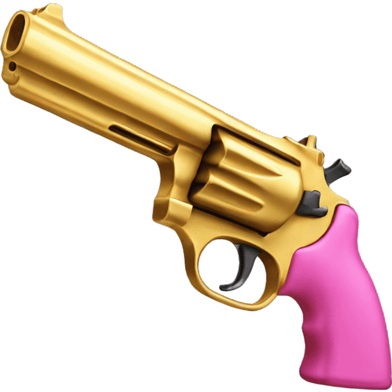 gold and pink gun emoji