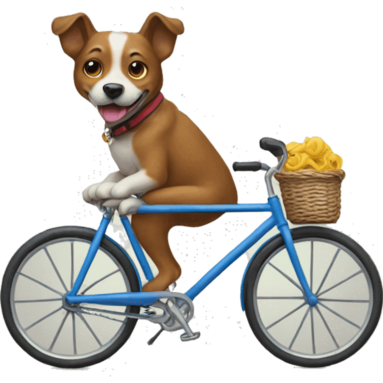 Dog riding a bicycle  emoji