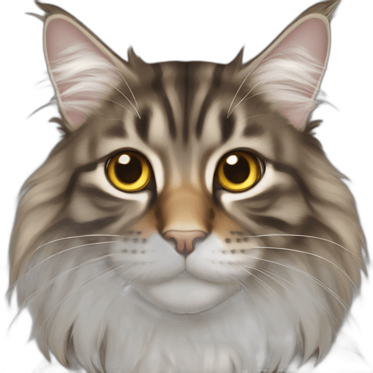 Un chat maine coon emoji