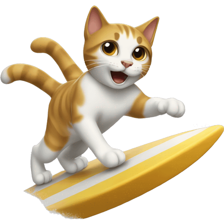 cat surfing emoji