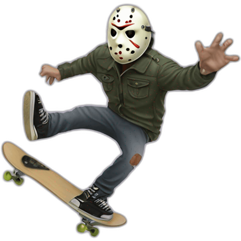 Jason Voorhes make kickflip emoji