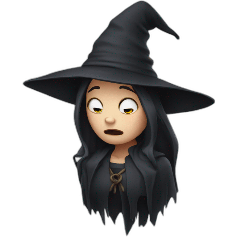 the witch is crying emoji