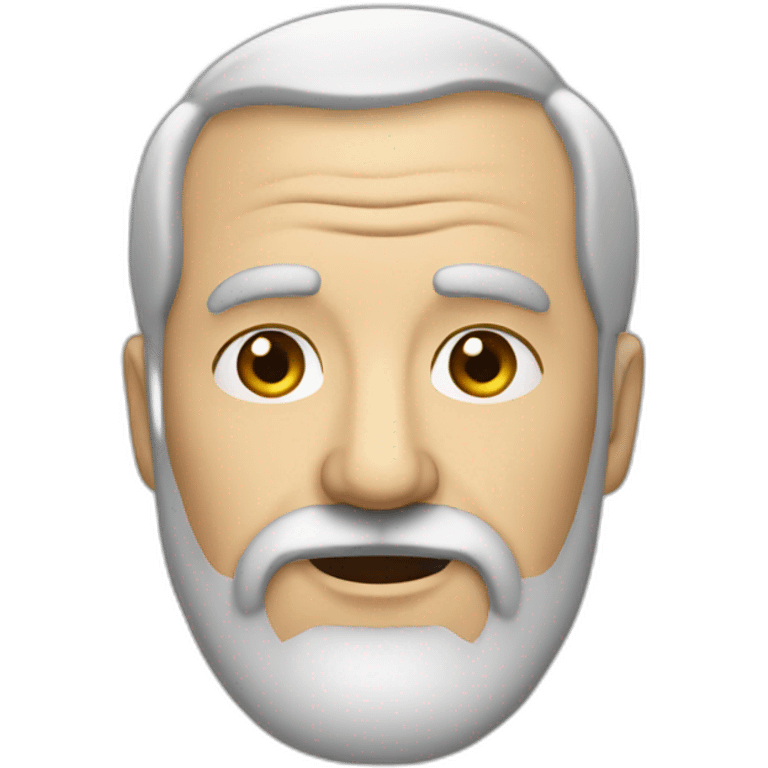 old balding man with black curly beard emoji