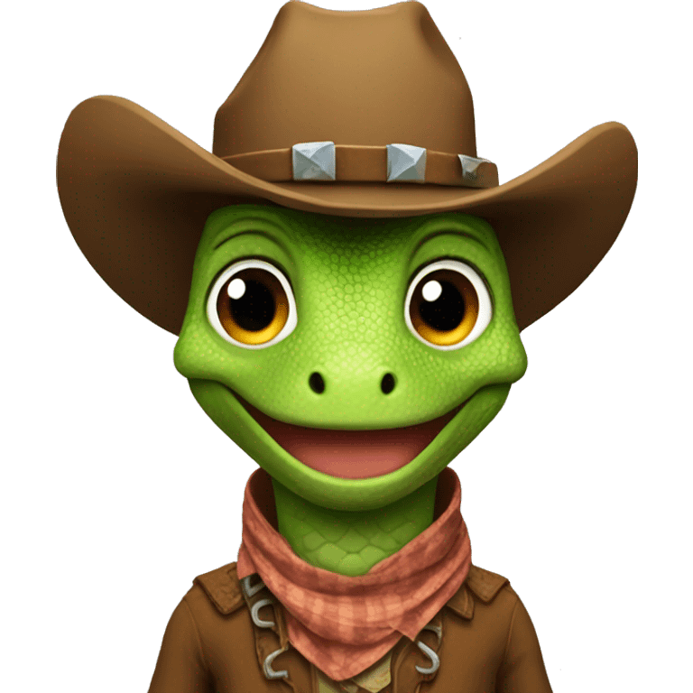 Cowboy lizard  emoji