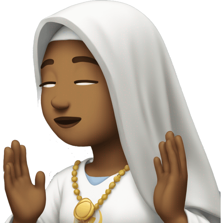 mary praying to god emoji