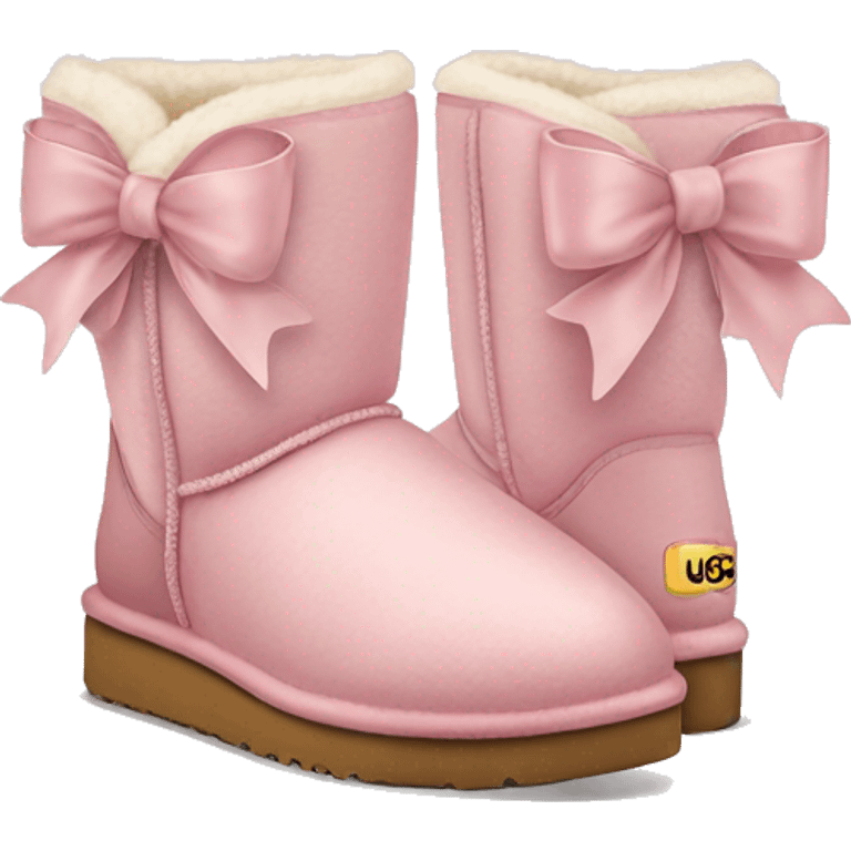 Light pink Uggs with bows emoji