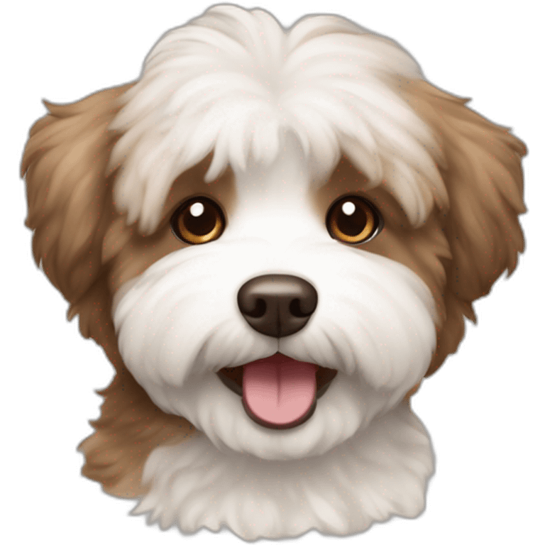 smiling brown coloured dog bichon havanese emoji