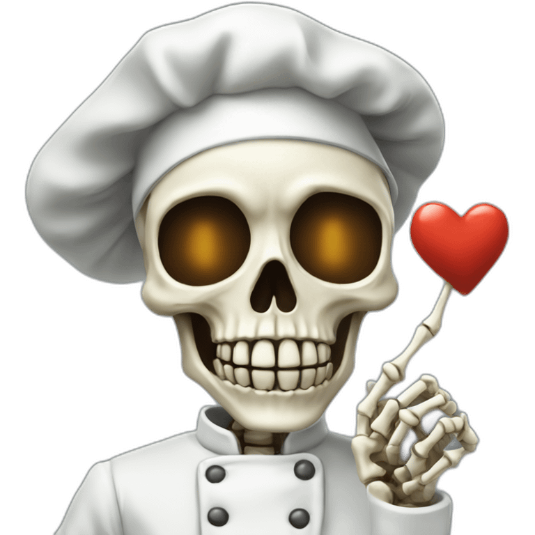 skeleton Chef's Kiss Pinched Finger heart emoji