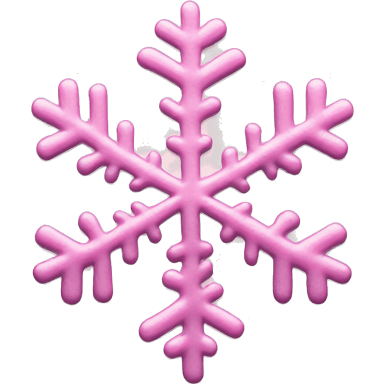 Baby pink snow flake emoji