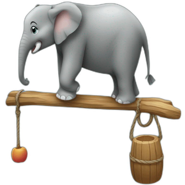 Éléphant sur une balancoire emoji