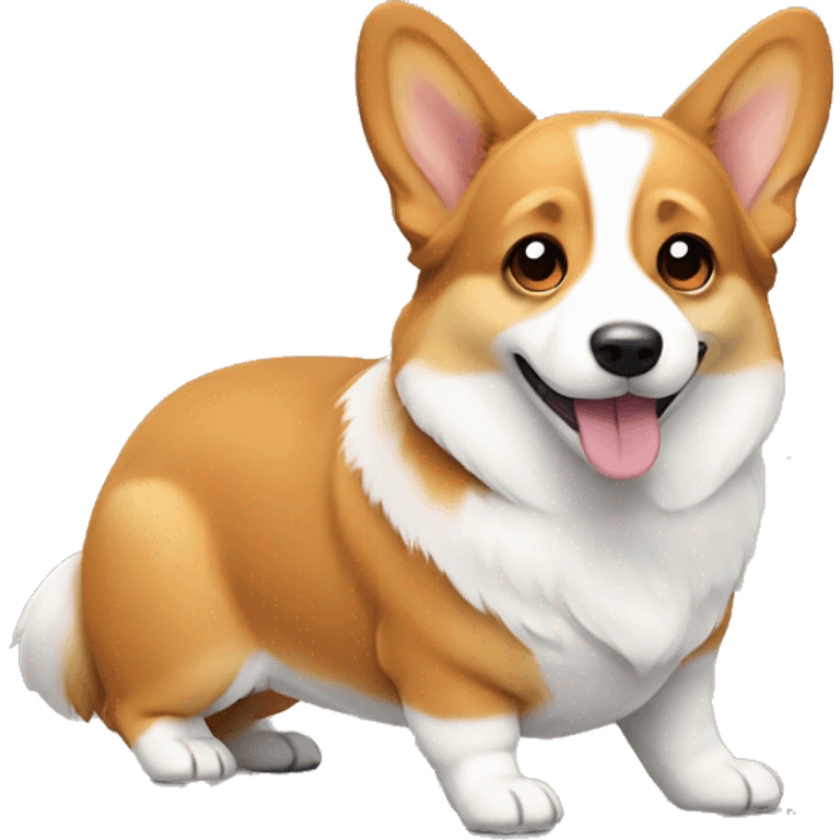 Three-coloured corgi  emoji