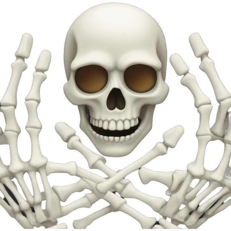 skeleton man’s hands move like zombies  emoji