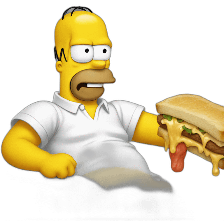 Homer eats a foot emoji