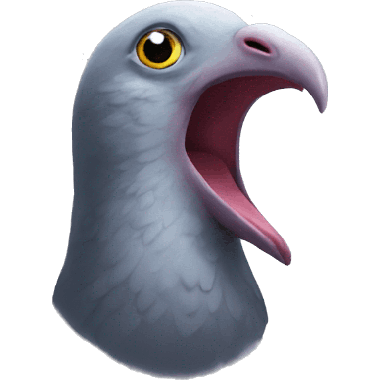 giant pigeon mouth emoji