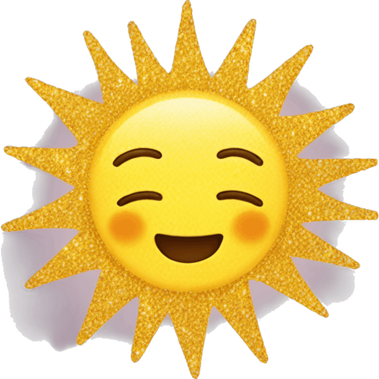 sun emoji glittery emoji