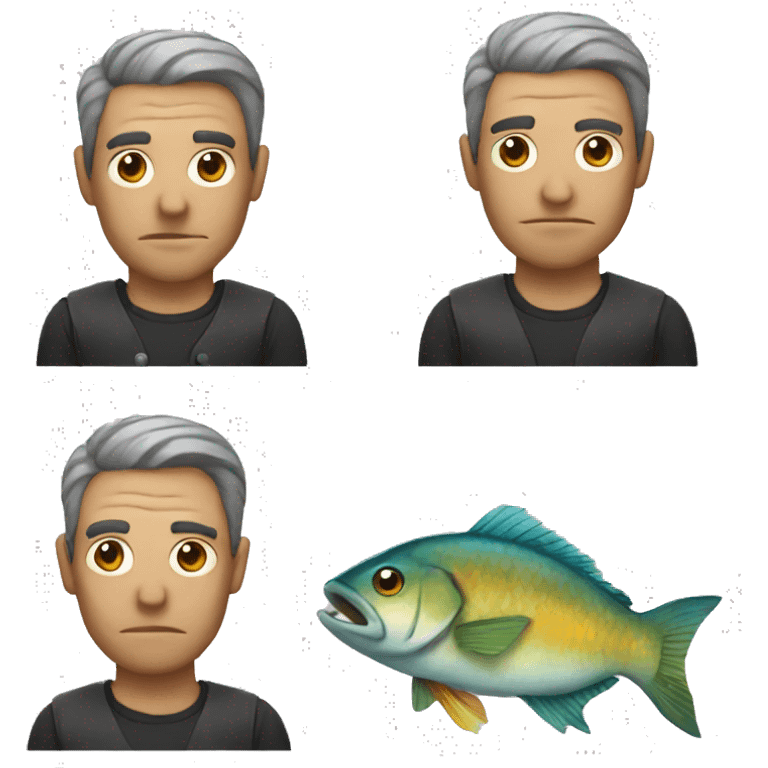 Man with fish head emoji