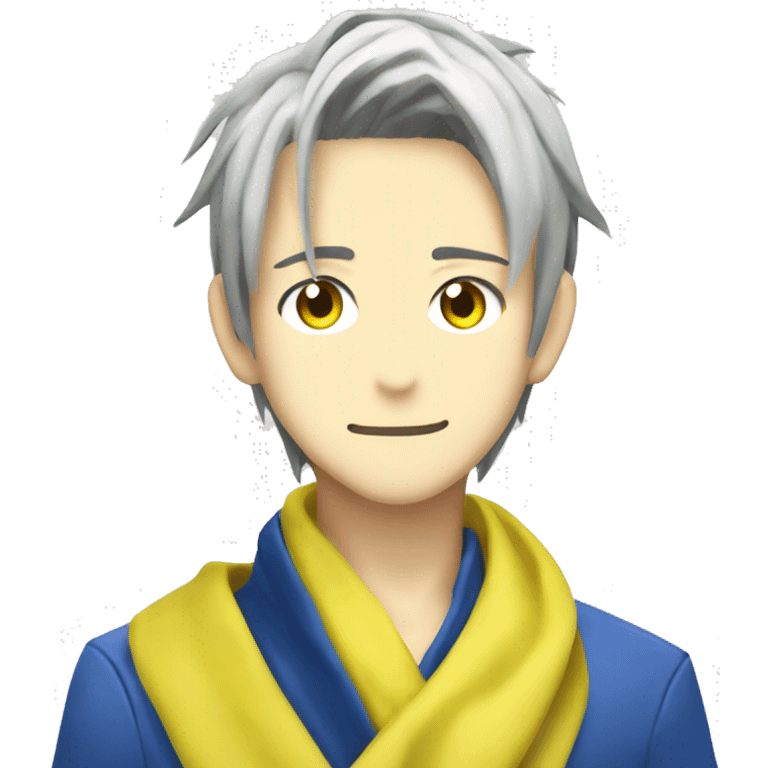 ryoji mochizuki persona 3 holding his yellow scarf blue eyes  emoji